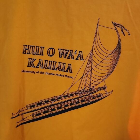 Hui O Wa'a Kaulua Double Hull Canoe Lahaina T-shirt XL - Picture 5 of 7